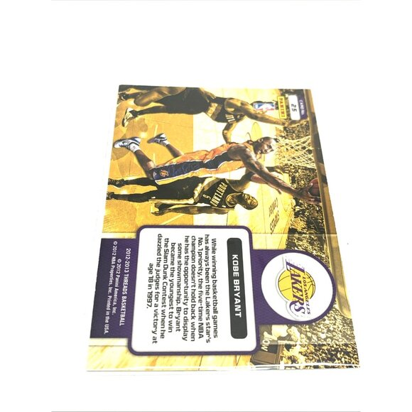 Kobe Bryant Basketball Card #25 Los Angeles Lakers 2012-13 NBA Panini Threads - Picture 5 of 5